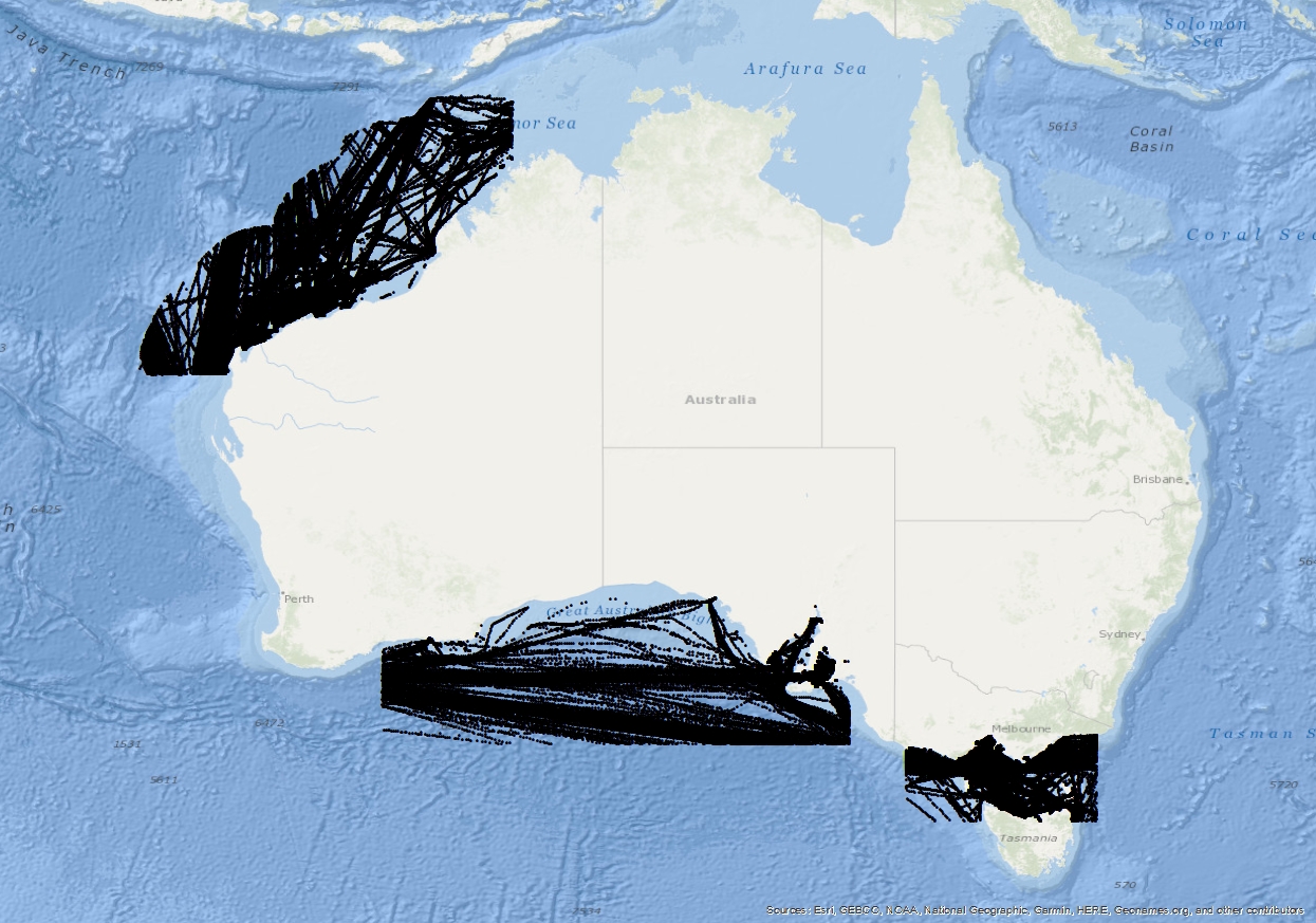 Vessel Traffic Data sub-areas November 2019
