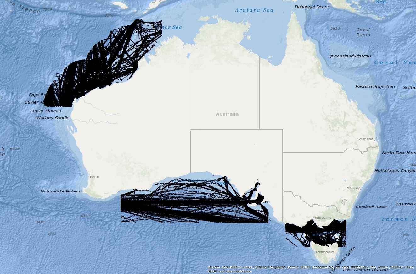 Vessel Traffic Data sub-areas August 2020