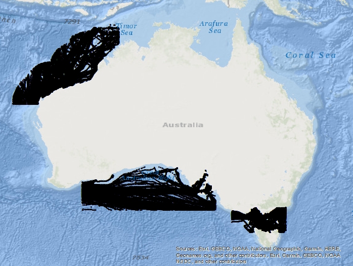 Vessel Traffic Data sub-areas June 2021