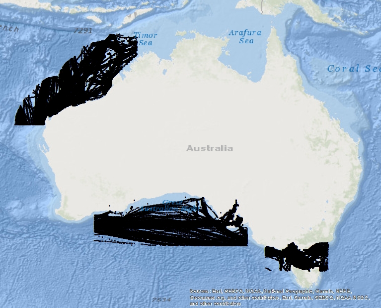 Vessel Traffic Data sub-areas September 2021
